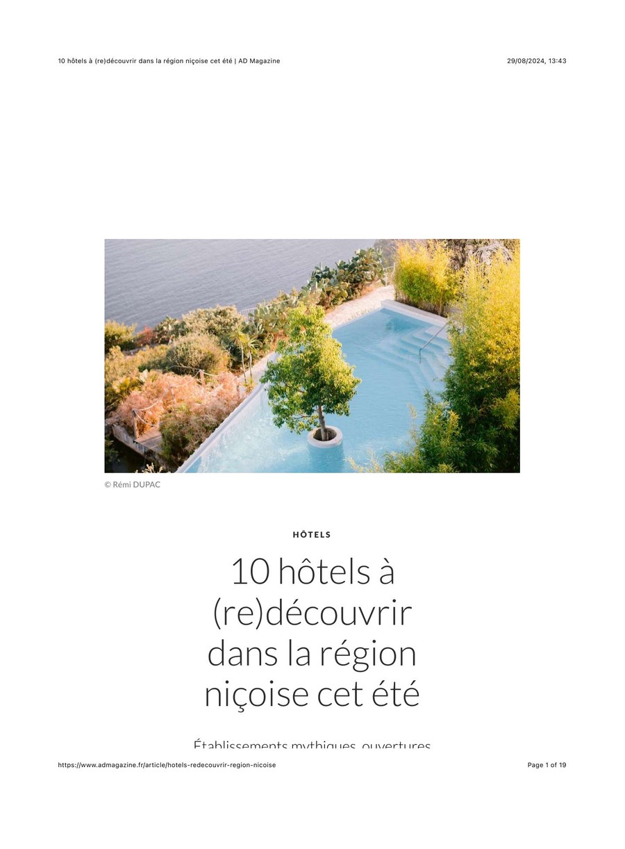 ADMagazine — couverture presse Toile Blanche