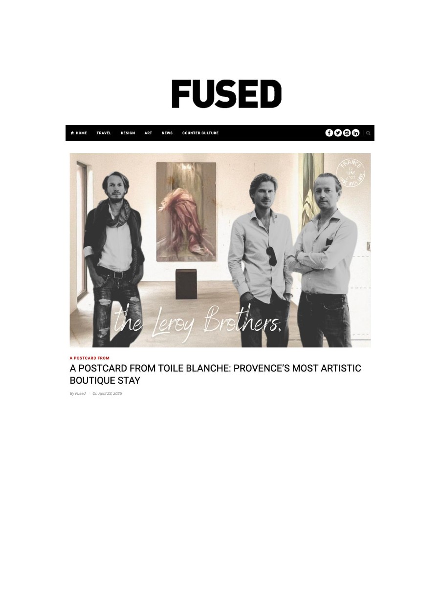 FUSEDMagazine — couverture presse Toile Blanche