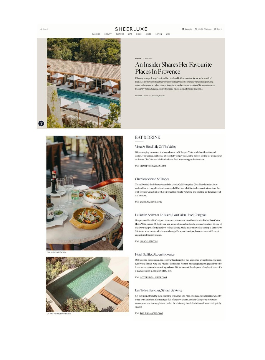 Sheer Luxe — couverture presse Toile Blanche