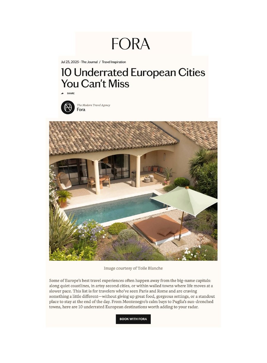 Fora Travel — couverture presse Toile Blanche